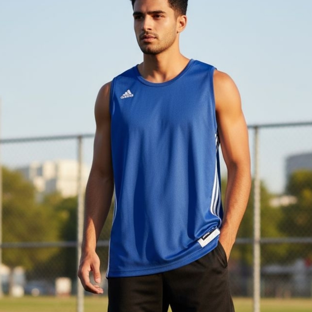 🎉HP🎉 Adidas NWT Men's Blue Sleeveless Shirt